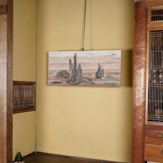 流木アートで 大自然の風景をあなたのお部屋に 流木で描く山水画 流木