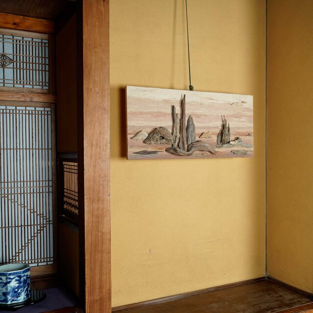 流木アートで 大自然の風景をあなたのお部屋に 流木で描く山水画 流木