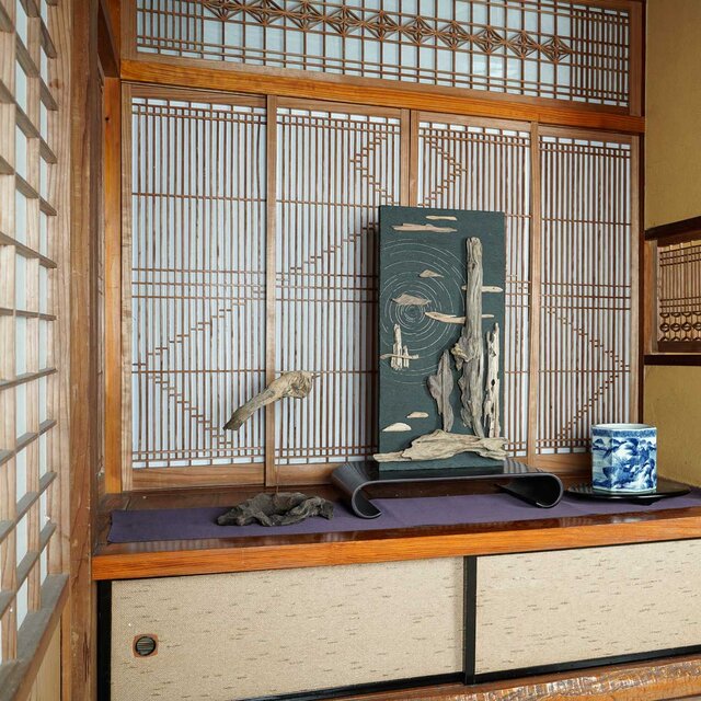 流木アートで 大自然の風景をあなたのお部屋に 流木で描く山水画 流木