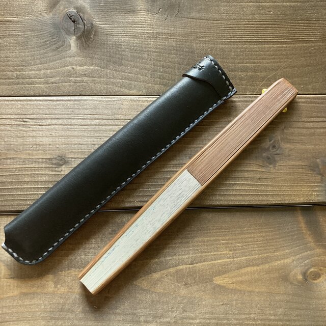 扇子スリーブ(黒:茶芯ver.)