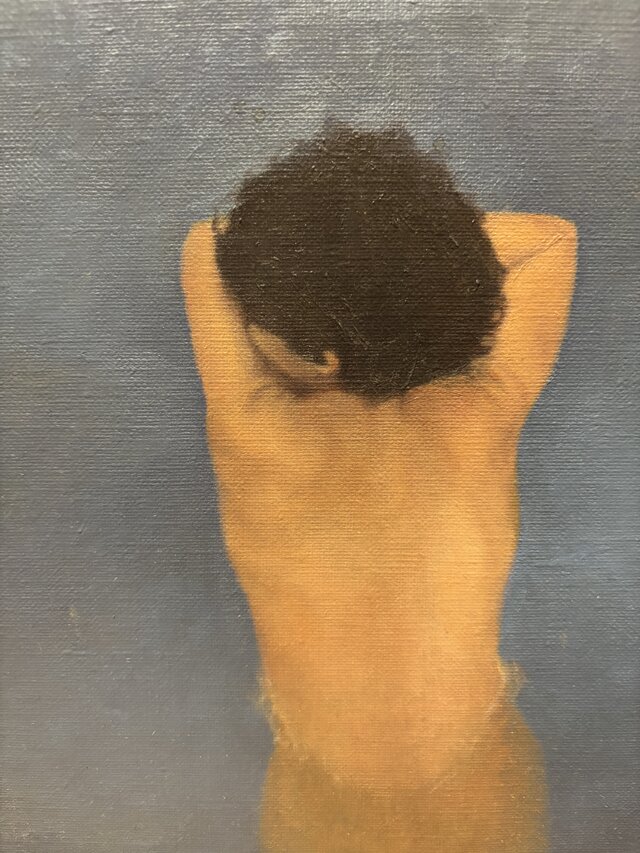 油彩画「無題」（ハンドメイド木製額縁付き） 油彩画「無題」（ハンドメイド木製額縁付き） | iichi 日々の