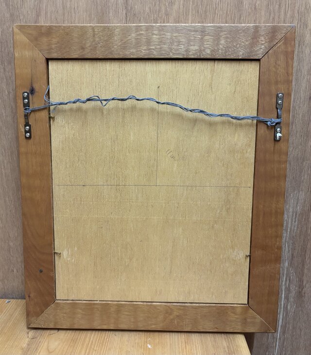 油彩画「無題」（ハンドメイド木製額縁付き） 油彩画「無題」（ハンドメイド木製額縁付き） | iichi 日々の