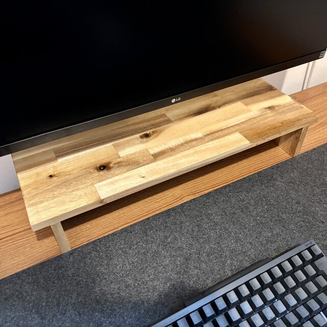 モニター台 PC パソコン デスクシェルフ 木製 天然木 スタンド
