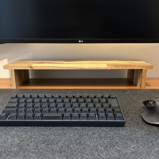 モニター台 PC パソコン デスクシェルフ 木製 天然木 スタンド