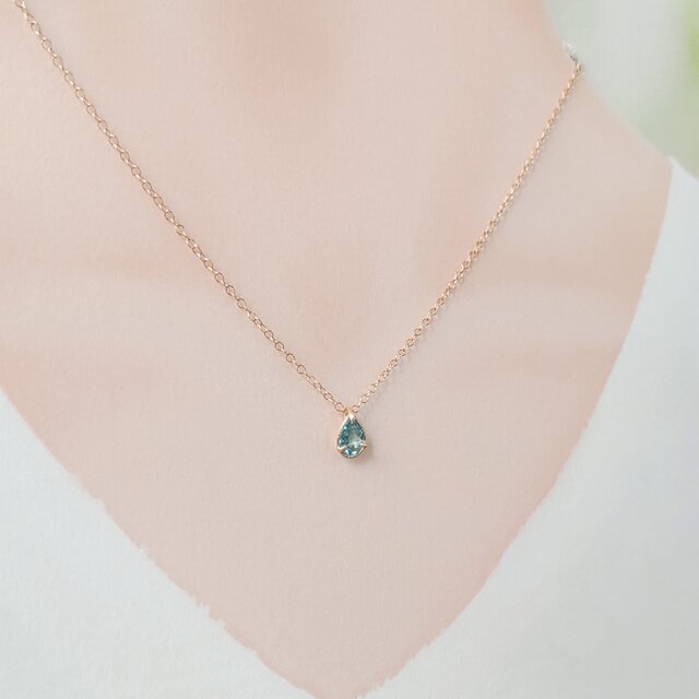 たけたん★マダガスカル産ブルーアパタイト★ペンダントオーダー ネオンブルーアパタイト マダガスカル産 0.52ct[231224994]4.8x4