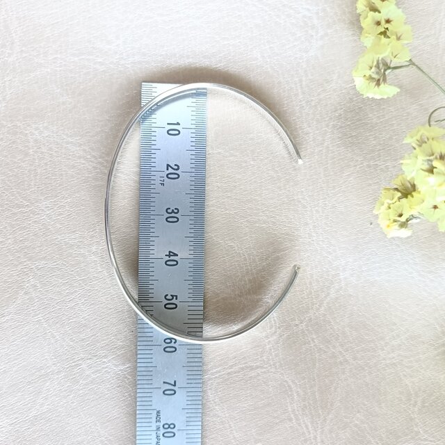 SV925］Mu ~無~ シルバーバングル シンプル バングル ブレスレット