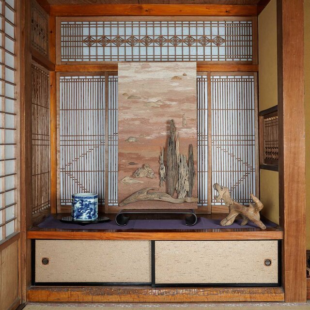 流木アートで 大自然の風景をあなたのお部屋に 流木で描く山水画 流木