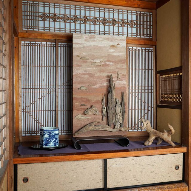 流木アートで 大自然の風景をあなたのお部屋に 流木で描く山水画 流木