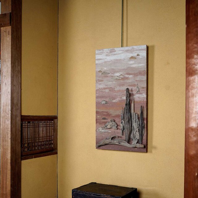 流木アートで 大自然の風景をあなたのお部屋に 流木で描く山水画 流木