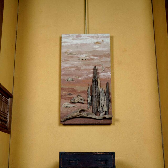 流木アートで 大自然の風景をあなたのお部屋に 流木で描く山水画 流木