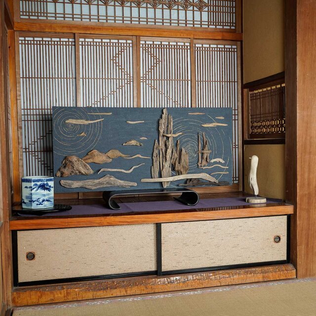 流木アートで 大自然の風景をあなたのお部屋に 流木で描く山水画 流木