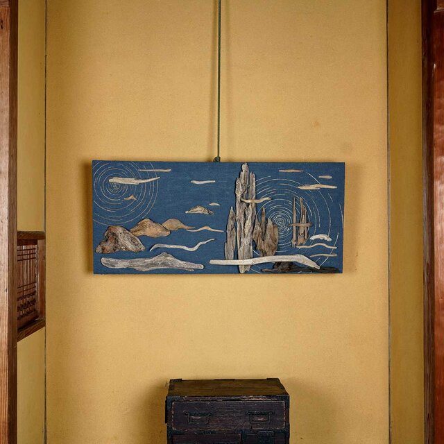 流木アートで 大自然の風景をあなたのお部屋に 流木で描く山水画 流木