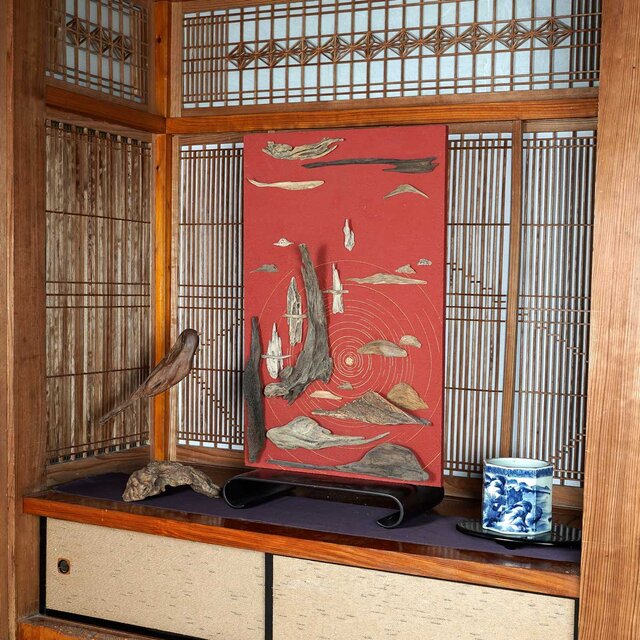 流木アートで 大自然の風景をあなたのお部屋に 流木で描く山水画 流木