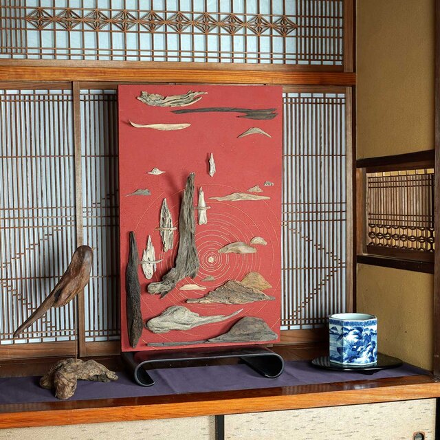 流木アートで 大自然の風景をあなたのお部屋に 流木で描く山水画 流木