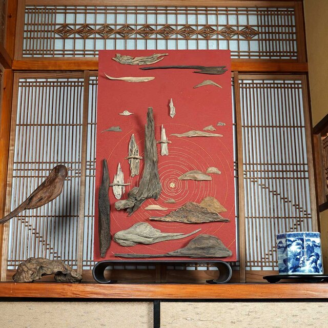 流木アートで 大自然の風景をあなたのお部屋に 流木で描く山水画 流木