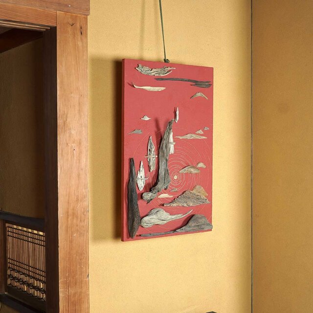 流木アートで 大自然の風景をあなたのお部屋に 流木で描く山水画 流木