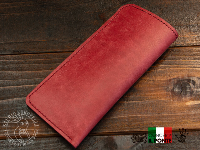 イタリアンレザー簡易メガネケース MAYA/ボルドー | iichi 日々