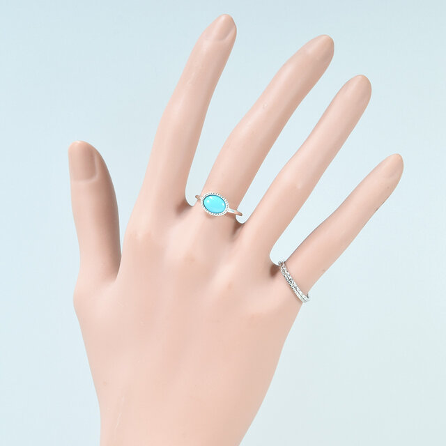 ヴィンテージターコイズリング　スリーピングビューティー　シンプル　925刻印 SLEEPING BEAUTY TURQUOISE RING スリーピングビューティー