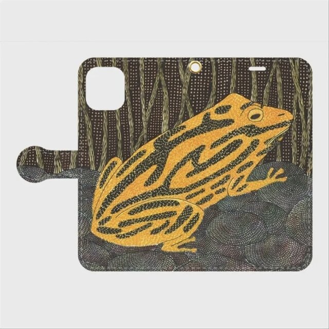 雨後の領収書と｜コロボリーヒキガエルモドキ｜コロキチ｜帯あり手帳型ケース