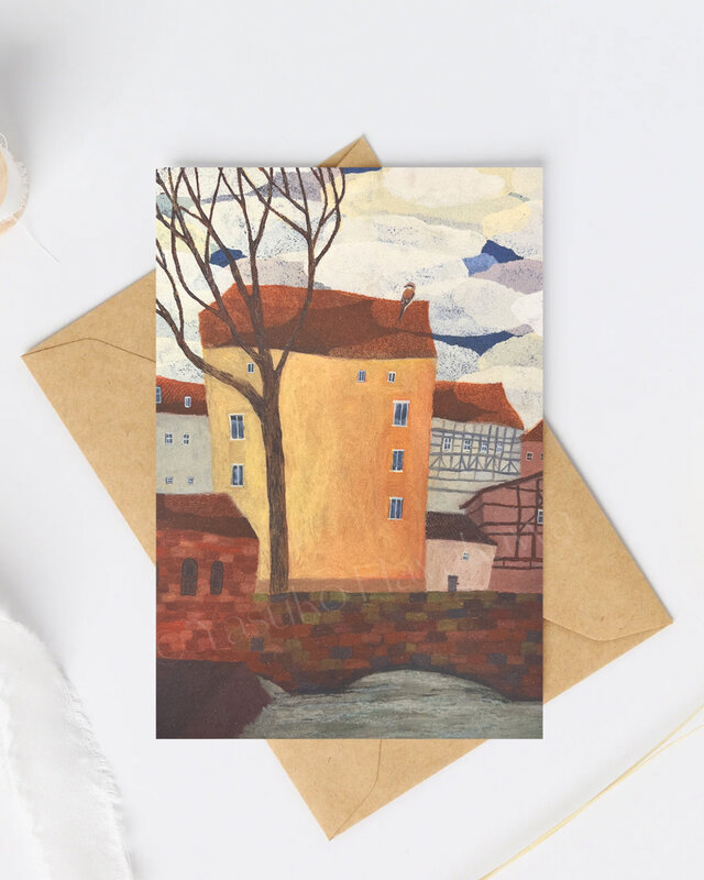 （16）小鳥と雲　ポストカード　3枚セット