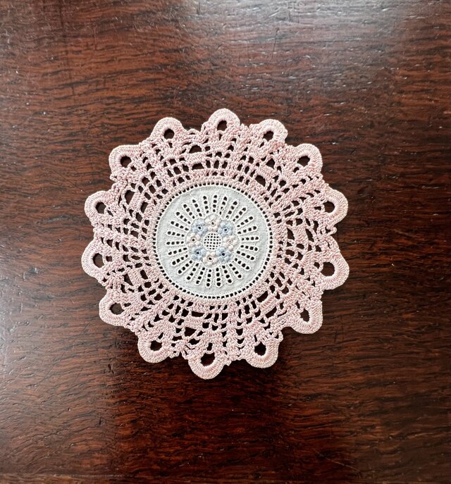 ミニドイリー　D、ピンク