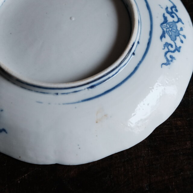 骨董　染付中皿 骨董 染付皿 中皿