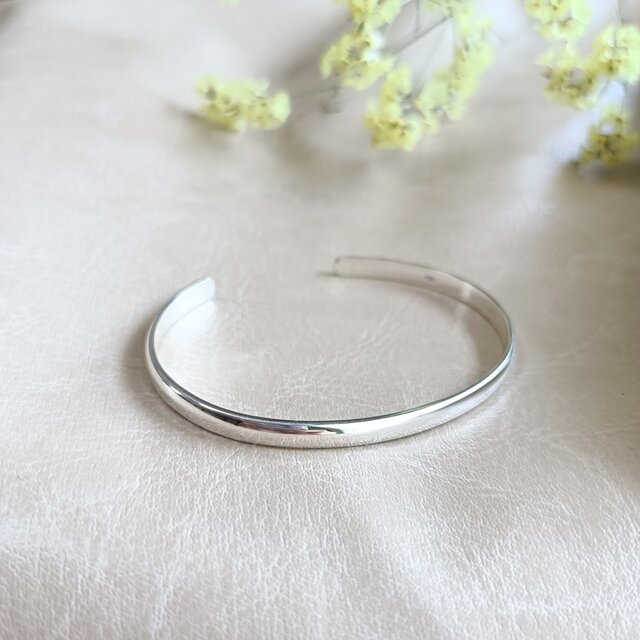 SV925／k18GP］Mu ~無~ シルバーバングル シンプル バングル