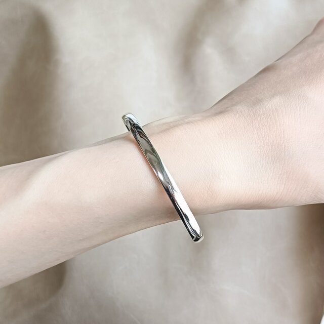 SV925／k18GP］Mu ~無~ シルバーバングル シンプル バングル