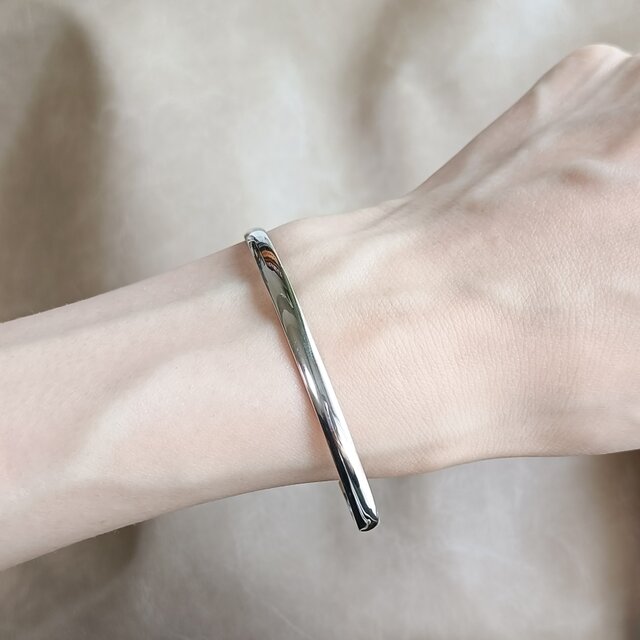 SV925／k18GP］Mu ~無~ シルバーバングル シンプル バングル