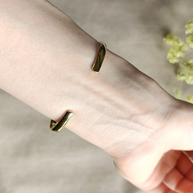 SV925／k18GP］Mu ~無~ シルバーバングル シンプル バングル