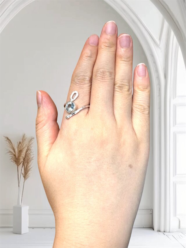 Adlin Hue/アドリンヒュー アクアマリン シルバーリング