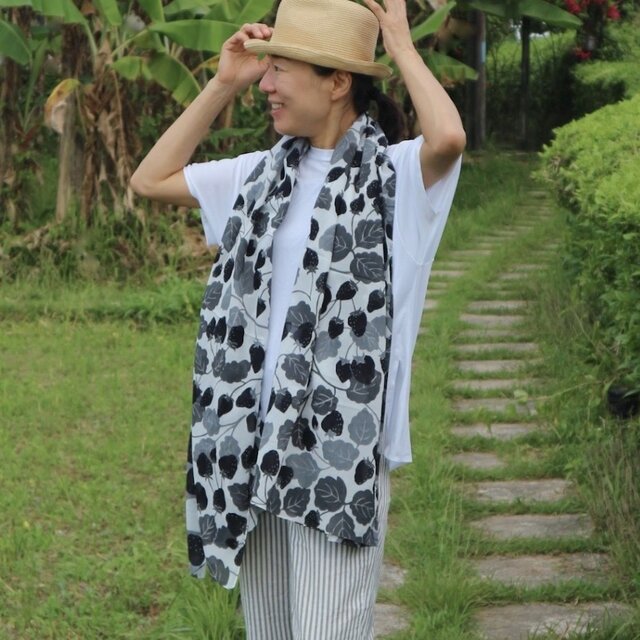 ストール「一期一会」おもいで（コットン100%）