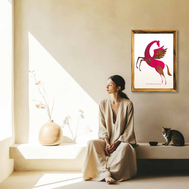 No.521 F4キャンバス アクリル画 原画 天馬 開運絵画 ペガサス No.505 F4キャンバス 原画 アクリル絵画 龍神絵画 開運絵画 双龍