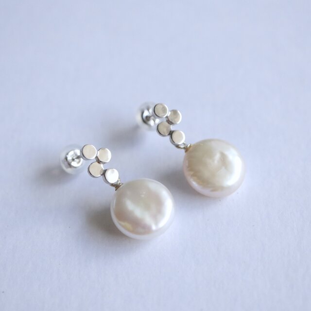 ★サンプルSale & 送料無料★ 淡水パールとシルバーのピアス