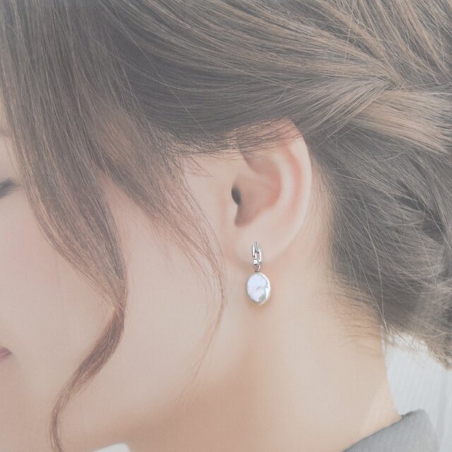 ☆サンプルSale & 送料無料☆ 淡水パールとシルバーのピアス | iichi