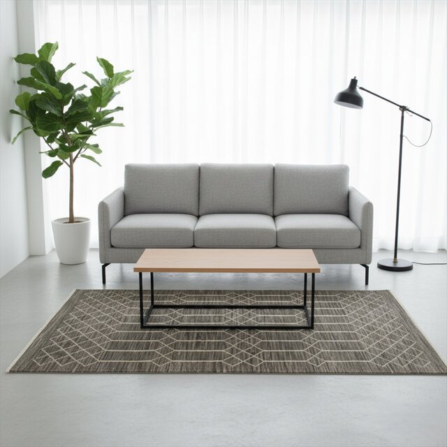 四季を楽しむオールシーズンラグ　ガゼニ ギャッベ　176x122㎝　BP206