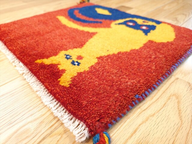 ペルシャ ギャッベ ミニマット 約40㎝角 猫 2枚セット | iichi 日々の