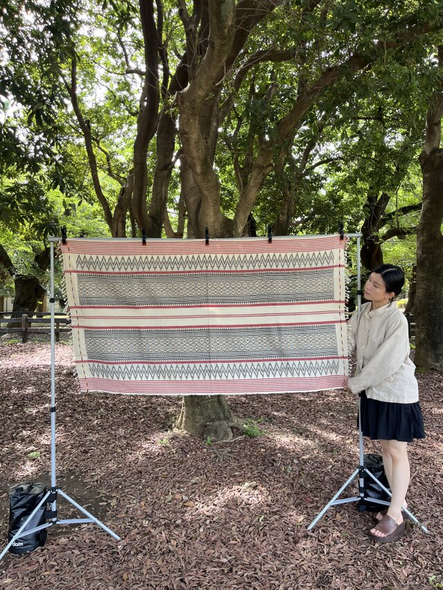 チン族トラディショナル柄【レッド】