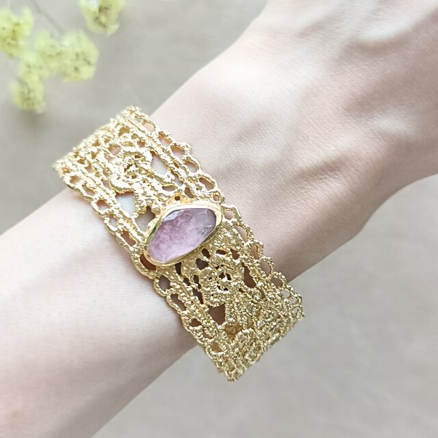 花柄エナメル装飾バングル Flower Enamel Bangle | Pasand by ne Quittez pas | パサン