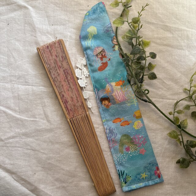 ★ハンドメイド★ ユキエモンマリンゲーム扇子ケース★箸入れ★箸袋★