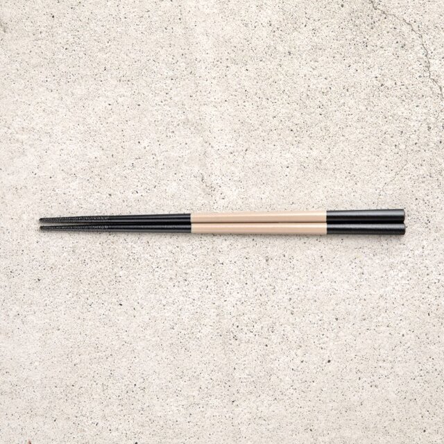 漆のお箸　しろおび 黒