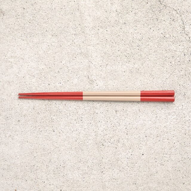 漆のお箸　しろおび 朱