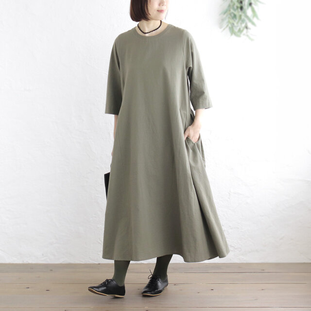 春夏からのロングシーズン◎ 七分袖 ゆったり細見え 東炊きコットン