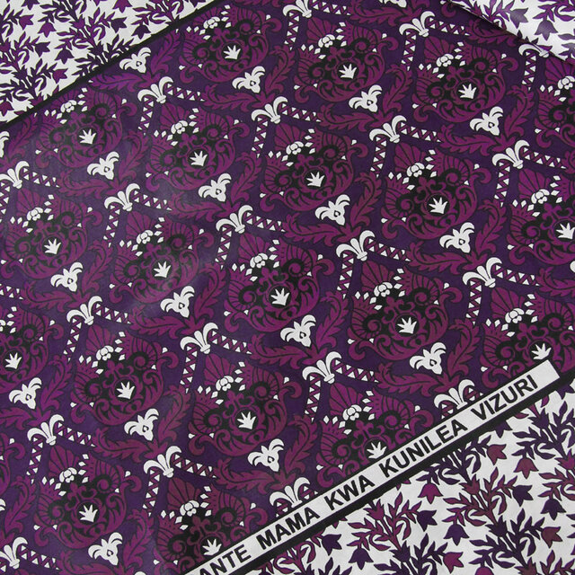 カンガ｜ダマスク ヴァティカーノ × ブルゴーニュ　アフリカ布 アフリカンプリント