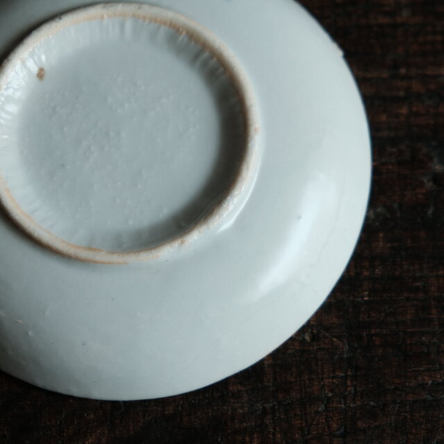 蕪大根と漢字◇時代物 印判小皿 antiques 骨董 古民家 古道具 丁寧な