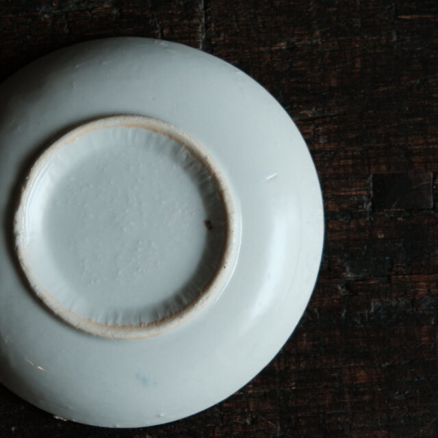 蕪大根と漢字◇時代物 印判小皿 antiques 骨董 古民家 古道具 丁寧な