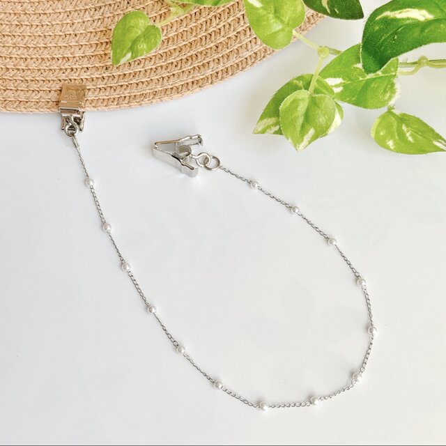 サージカルステンレスS ベビーパール 帽子クリップ ハットクリップ