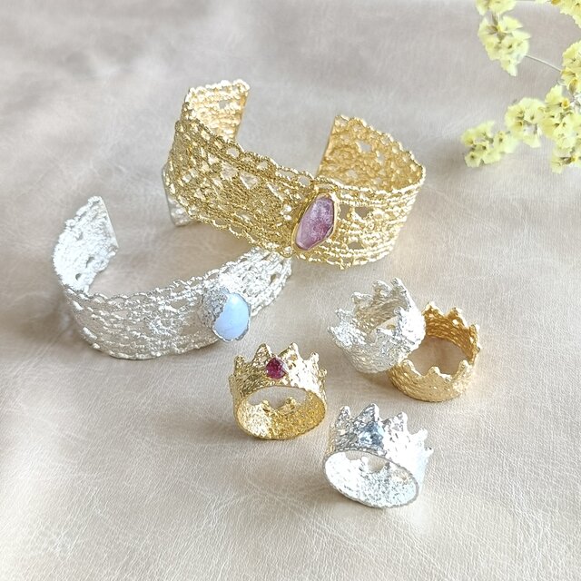 SV925／k18GP］Ko-煌-〜威光の王冠リング〜 ティアラ レース