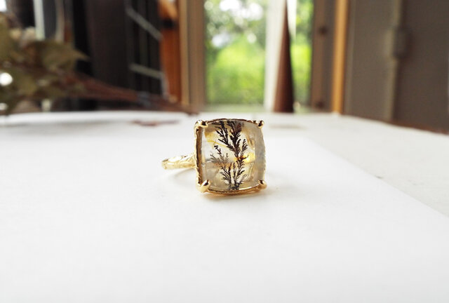 一点物】デンドリティッククォーツのリング（羽） | iichi 日々の