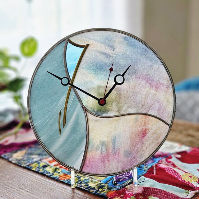 再販／土佐和紙 『愛と感謝』掛け置き兼用時計スタンド付